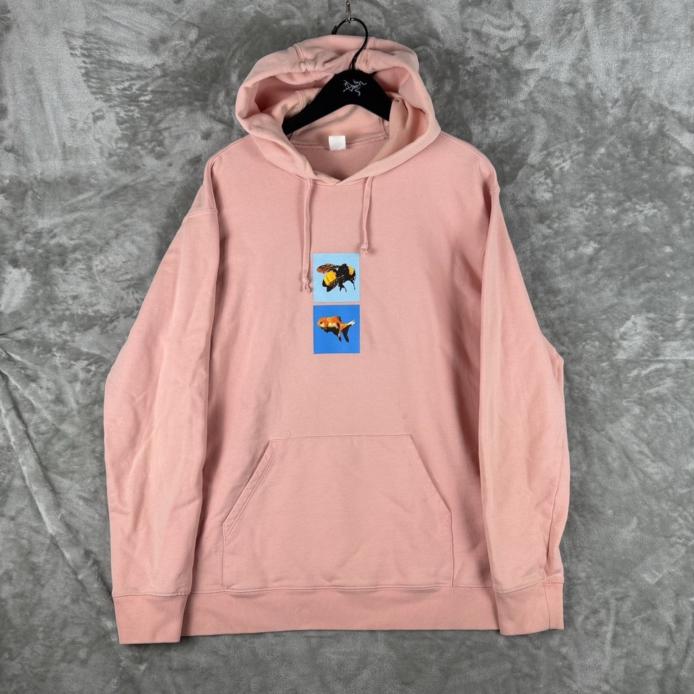 GOLF Flower Boy Tyler the Creator Tour Pink Hoodie 2017 Bee‎ Fish Mens Large
